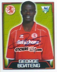 Sticker George Boateng - Premier League Inglese 2003-2004 - Merlin