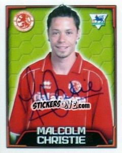 Figurina Malcolm Christie - Premier League Inglese 2003-2004 - Merlin