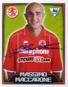 Sticker Massimo Maccarone - Premier League Inglese 2003-2004 n. 436 - Merlin