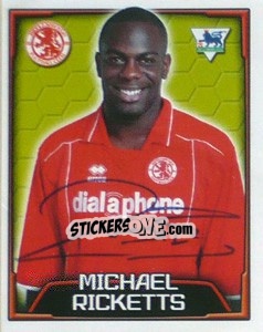 Sticker Michael Ricketts - Premier League Inglese 2003-2004 - Merlin
