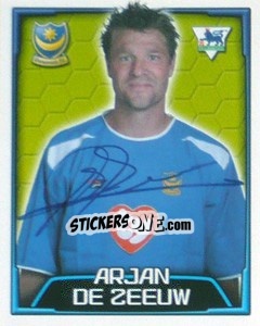 Figurina Arjan De Zeeuw - Premier League Inglese 2003-2004 - Merlin