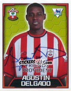 Cromo Agustin Delgado - Premier League Inglese 2003-2004 - Merlin