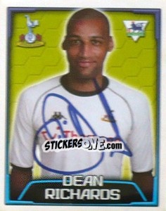Figurina Dean Richards - Premier League Inglese 2003-2004 - Merlin