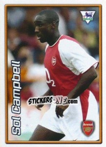 Figurina Sol Campbell (Arsenal) - Premier League Inglese 2003-2004 - Merlin