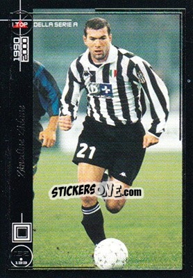 Sticker Zinedine Zidane - I Top Della Serie A 1990-2000 n. 132 - Panini