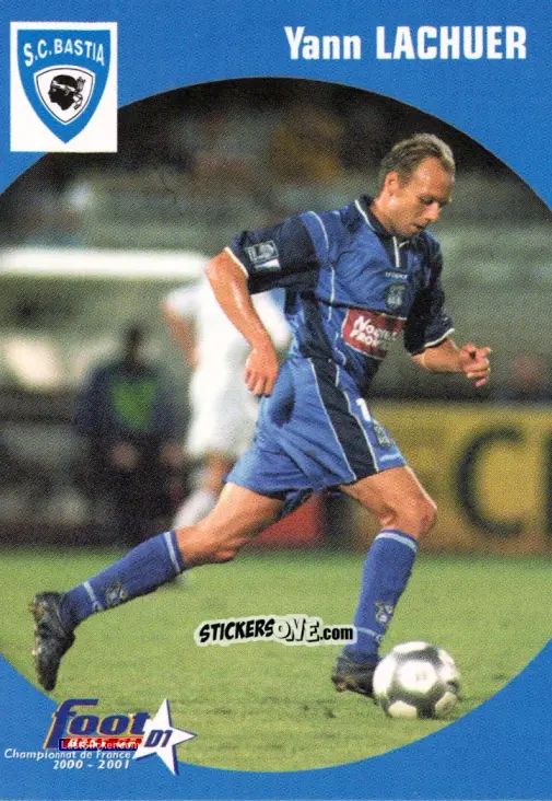 Sticker Yann Lachuer - Foot Best Of D1 2000-2001 n. 12 - Panini