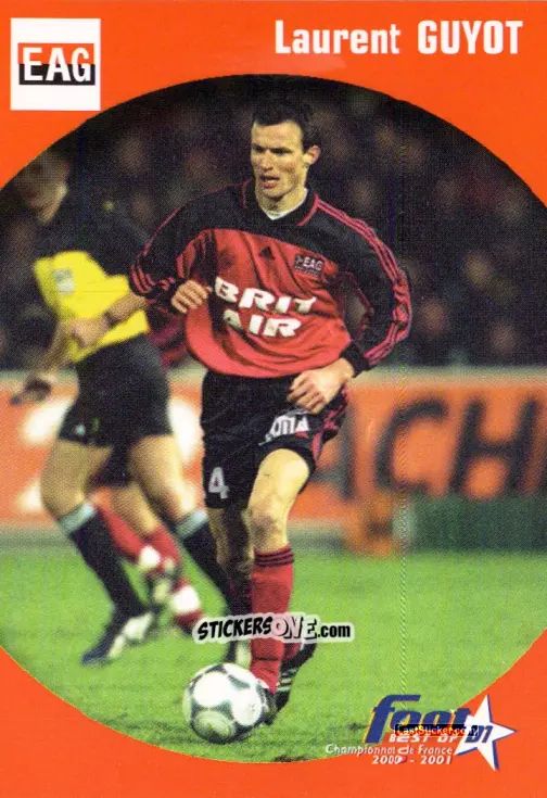 Sticker Laurent Guyot - Foot Best Of D1 2000-2001 n. 24 - Panini
