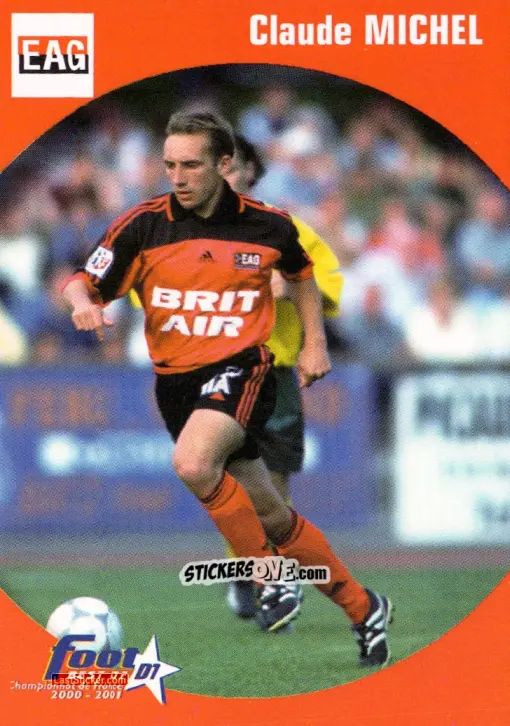 Sticker Claude Michel - Foot Best Of D1 2000-2001 n. 25 - Panini