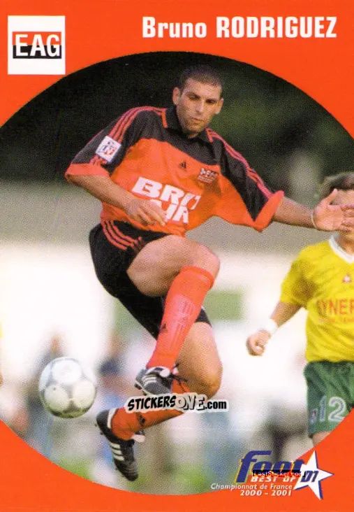 Sticker Bruno Rodriguez - Foot Best Of D1 2000-2001 n. 27 - Panini