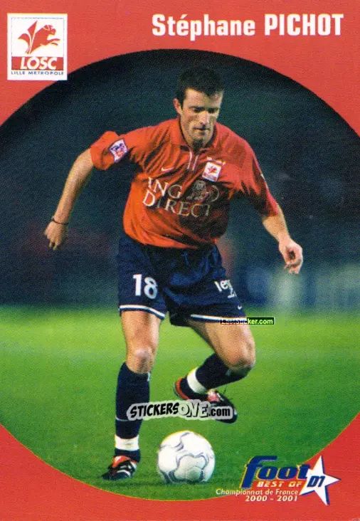 Cromo Stephane Pichot - Foot Best Of D1 2000-2001 n. 38 - Panini