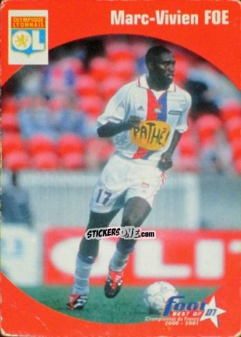 Sticker Marc-Vivien Foe - Foot Best Of D1 2000-2001 n. 47 - Panini