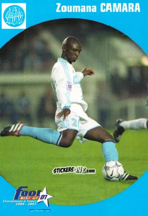 Sticker Zoumana Camara - Foot Best Of D1 2000-2001 n. 52 - Panini