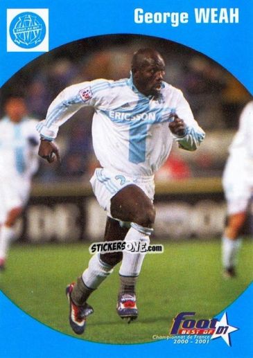 Sticker George Weah - Foot Best Of D1 2000-2001 n. 54 - Panini