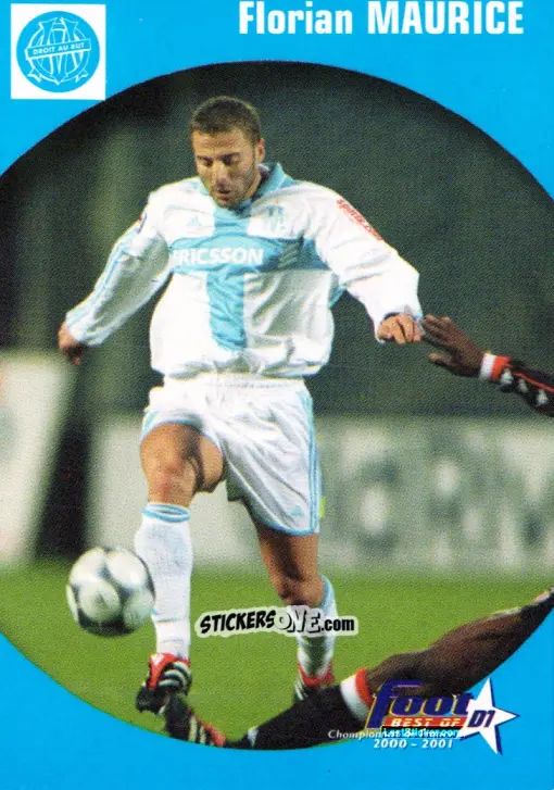 Sticker Florian Maurice - Foot Best Of D1 2000-2001 n. 56 - Panini