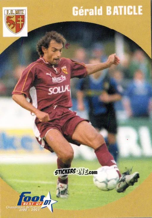 Sticker Gerald Baticle - Foot Best Of D1 2000-2001 n. 62 - Panini