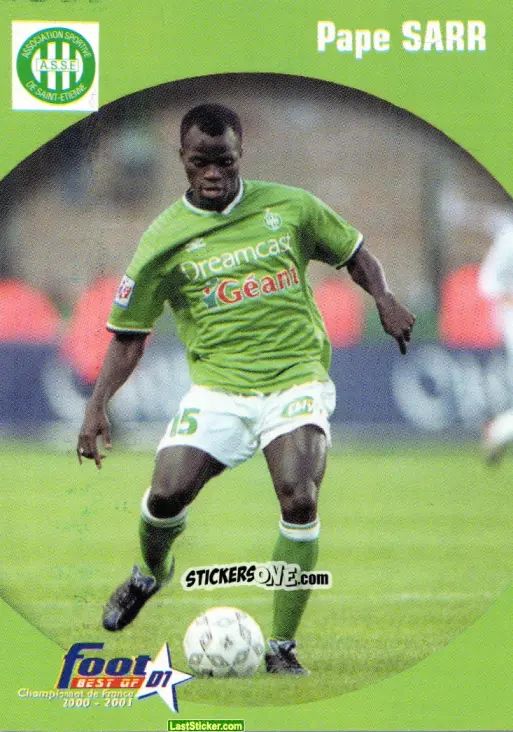 Figurina Pape Sarr - Foot Best Of D1 2000-2001 n. 96 - Panini