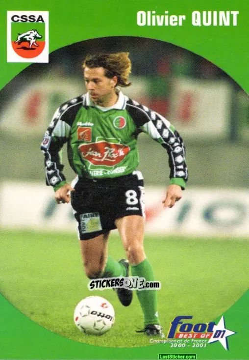 Sticker Olivier Quint - Foot Best Of D1 2000-2001 n. 102 - Panini