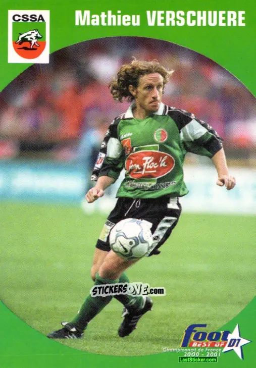 Sticker Mathieu Verschuere - Foot Best Of D1 2000-2001 n. 103 - Panini