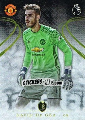 Sticker David de Gea - Premier Gold 2016-2017 n. 10 - Topps