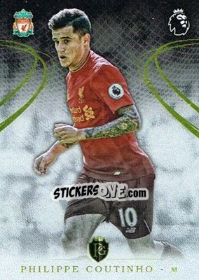 Sticker Philippe Coutinho - Premier Gold 2016-2017 n. 22 - Topps