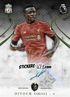 Sticker Divock Origi - Premier Gold 2016-2017 n. 53A - Topps