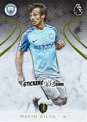 Sticker David Silva - Premier Gold 2016-2017 n. 82 - Topps