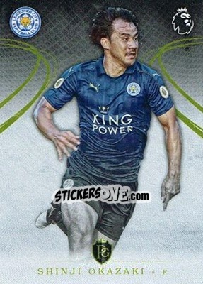Sticker Shinji Okazaki - Premier Gold 2016-2017 n. 92 - Topps