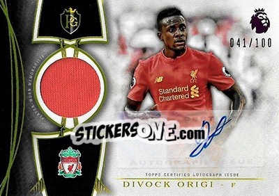 Sticker Divock Origi - Premier Gold 2016-2017 n. AR-DO - Topps