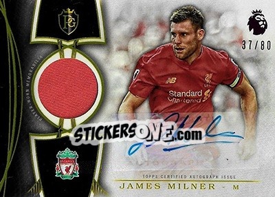 Sticker James Milner - Premier Gold 2016-2017 - Topps