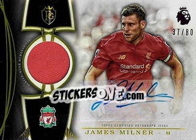 Sticker James Milner - Premier Gold 2016-2017 n. AR-JM - Topps