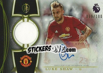 Sticker Luke Shaw - Premier Gold 2016-2017 - Topps