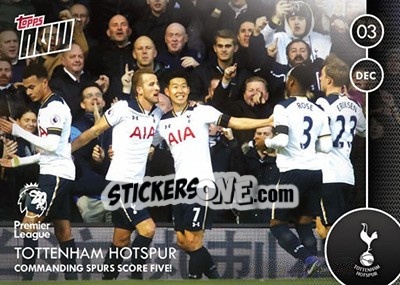 Cromo Tottenham Hotspur / Commanding Spurs Score Five!