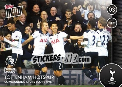 Cromo Tottenham Hotspur / Commanding Spurs Score Five! - Premier Gold 2016-2017 - Topps