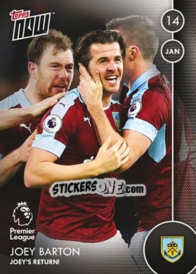 Sticker Joey Barton / Joey'S Return! - Premier Gold 2016-2017 - Topps