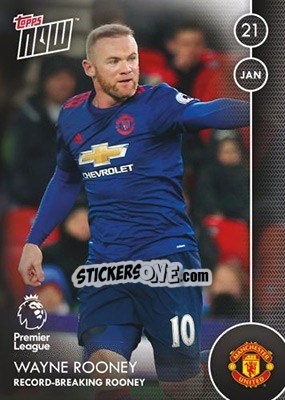 Sticker Wayne Rooney / Record-Breaking Rooney - Premier Gold 2016-2017 n. N40 - Topps