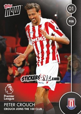 Cromo Peter Crouch / Crouch Joins the 100 Club - Premier Gold 2016-2017 - Topps