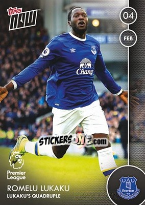 Sticker Romelu Lukaku / Lukaku'S Quadruple - Premier Gold 2016-2017 n. N50 - Topps