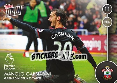 Cromo Manolo Gabbiadini / Gabbiadini Strikes Twice! - Premier Gold 2016-2017 - Topps