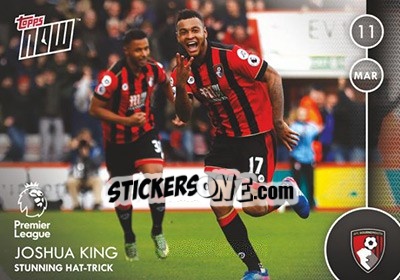 Cromo Joshua King / Stunning Hat-Trick - Premier Gold 2016-2017 - Topps