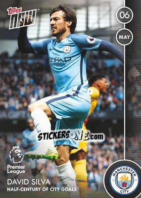 Sticker David Silva / Half-Century of Goals - Premier Gold 2016-2017 - Topps