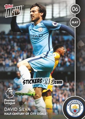 Sticker David Silva / Half-Century of Goals - Premier Gold 2016-2017 n. N103 - Topps