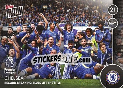 Figurina Chelsea / Record-Breaking Blues Lift the Title - Premier Gold 2016-2017 - Topps
