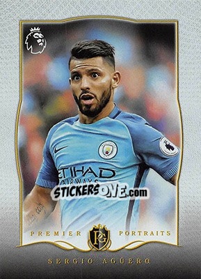 Sticker Sergio Aguero - Premier Gold 2016-2017 n. PP-4 - Topps