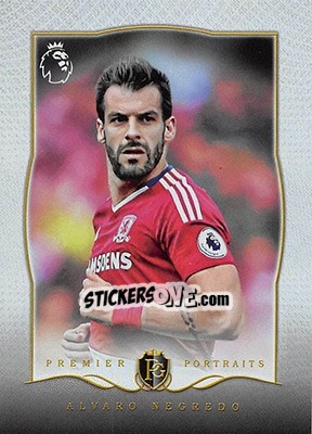 Sticker Alvaro Negredo - Premier Gold 2016-2017 n. PP-18 - Topps