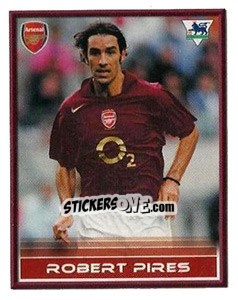 Figurina Robert Pires - FA Premier League 2005-2006. Sticker Quiz Collection - Merlin
