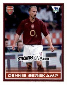 Sticker Dennis Bergkamp - FA Premier League 2005-2006. Sticker Quiz Collection - Merlin