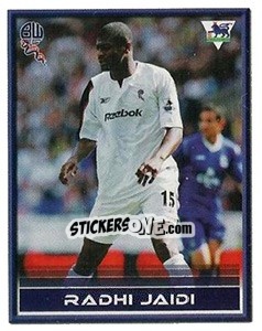 Sticker Radhi Jaidi - FA Premier League 2005-2006. Sticker Quiz Collection - Merlin