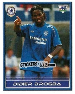 Sticker Didier Drogba - FA Premier League 2005-2006. Sticker Quiz Collection n. 68 - Merlin