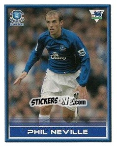 Sticker Phil Neville - FA Premier League 2005-2006. Sticker Quiz Collection - Merlin