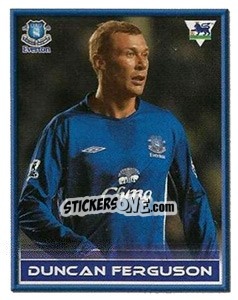 Sticker Duncan Ferguson - FA Premier League 2005-2006. Sticker Quiz Collection n. 89 - Merlin